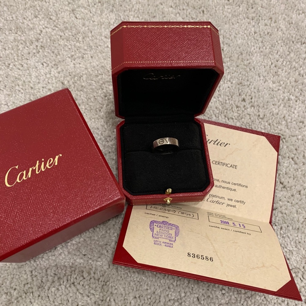 Cartier Love Ring White Gold size 59 men’s